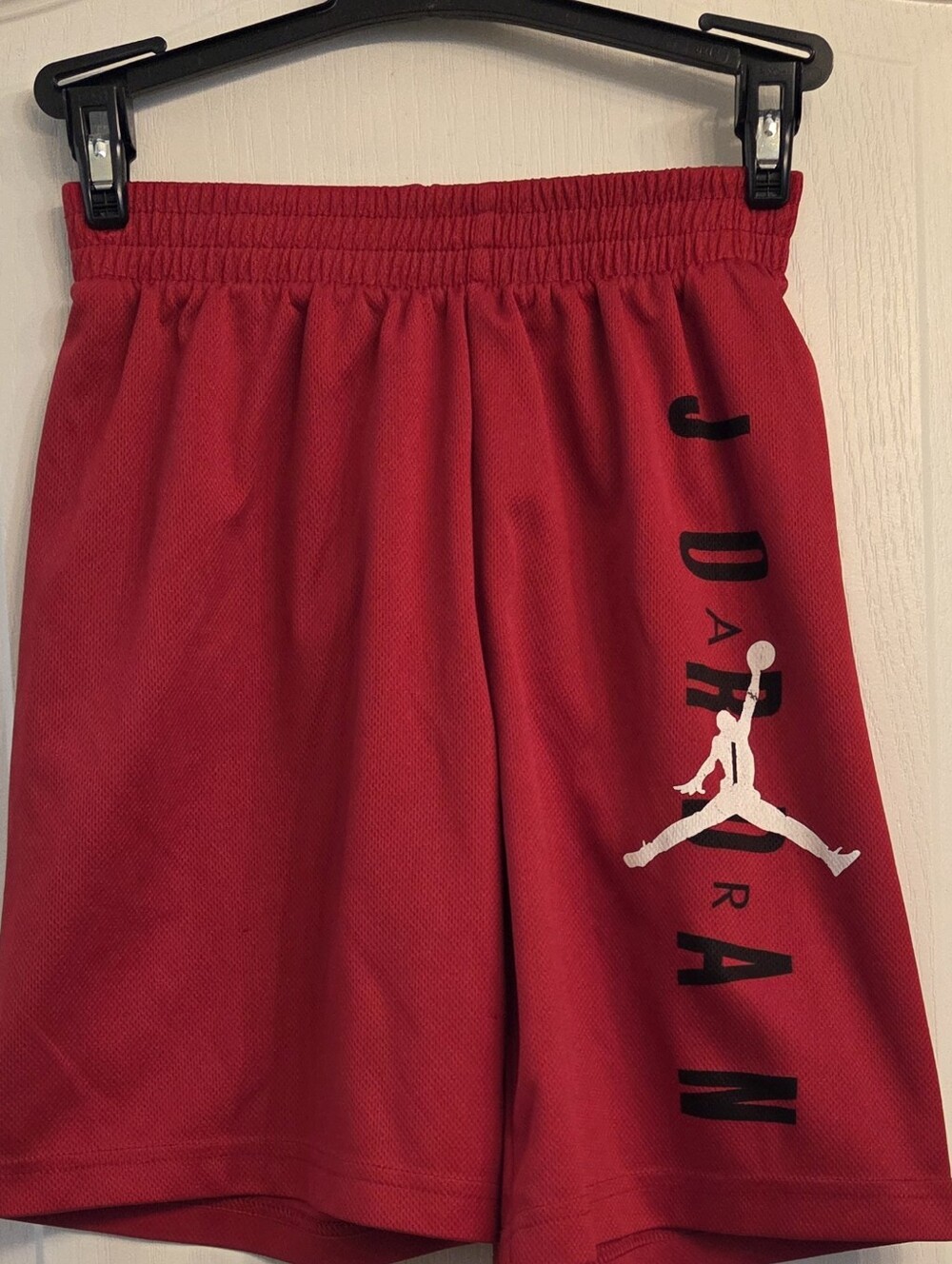 Jordan Kids' Red Athletic Shorts with Jumpman Logo SZ M (10-12)yrs